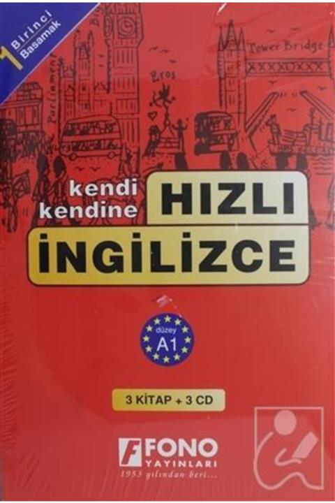 Fono Yayınları Hızlı Ingilizce 1. Basamak (3 Kitap + 3 Cd)
