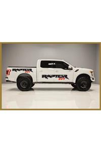 Bilgi Promosyon Ford Raptor 5 Parça Araç Sticker (siyah Folyo) Svt Kırmızı