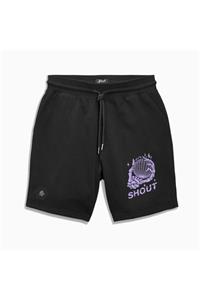 Shout Beyond The Epic Universe Unisex Siyah Baskılı Şort