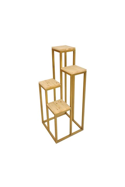 evodeko Altın Yan Sehpa - Dekoratif Stand