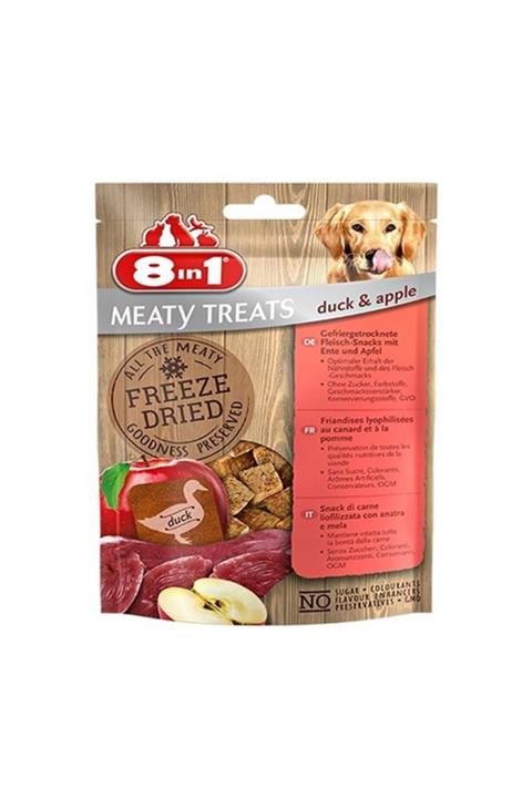8in1 8 In 1 Freeze Dried Tahılsız Ördek Ve Elmalı Kurutulmuş Köpek Ödülü 50 Gr