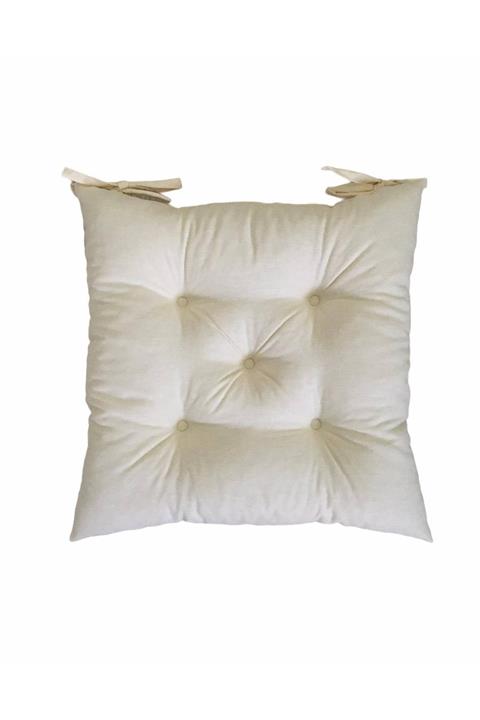 Bykutlay Home Collection Sandalye Minderi Krem Rengi, 35*35 Cm