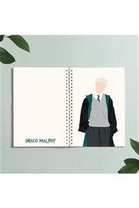 Paytak Moda Draco Malfoy Harry Potter Tasarım Spiralli A5 96 Yaprak Çizgisiz Defter Pytkdt0275