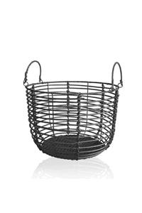 The Mia Rattan Dekoratif Sepet 19 X 26 Cm - Siyah