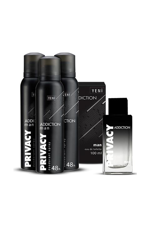 Privacy Addiction Edt Erkek Parfüm 100 ml + 3'lü Deodorant 150 ml ADD2-2