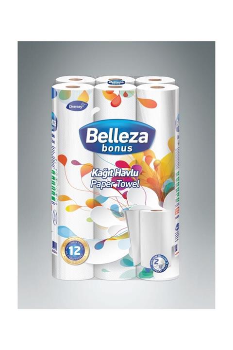 BELLEZA %100 Selüloz Diversey Bonus 12 Li Kağıt Havlu 2 Katlı