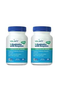 Velavit V-probiotics - With Enzymes 30 Tablet - 2 Adet- Skt : 12-12-2022