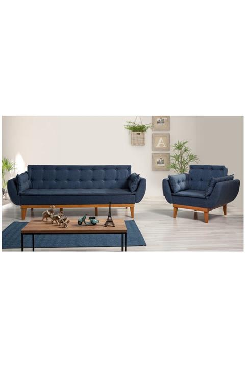 Vivense Lacivert Moby Koltuk Takımı