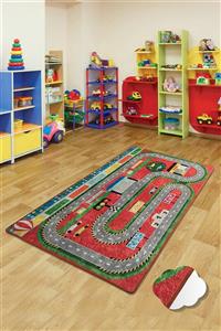 Dolce Tocco Modern Tasarım Dt2562 Bebek Çocuk Kreş Oyun Halısı Leke Tutmayan Yıkanabilir Kaymaz Taban