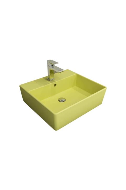 Bocchi Milano Banklı Lavabo (50 Cm) Mat Sarı