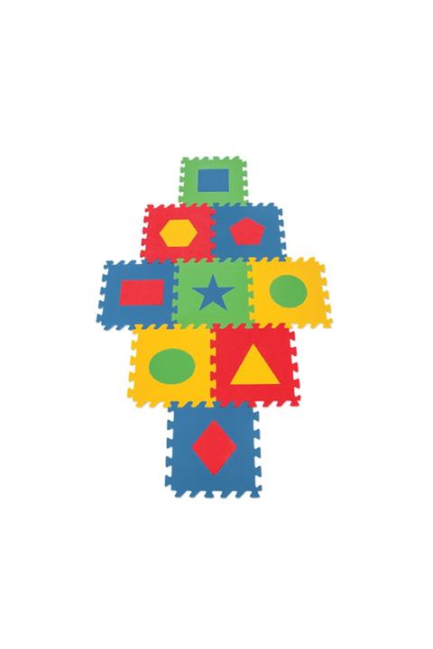 Bies Collection 9 Parça Eğitici Yer Karosu Geometrik Şekiller Oyun Matı