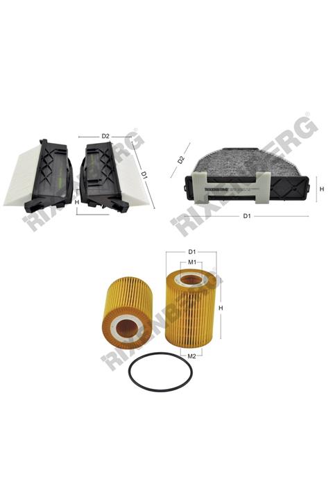 Rixenberg Mercedes C-klasse C300/c350 Cdi Blueeff 231-265 Hp 09-14 Uyumlu Filtre Seti