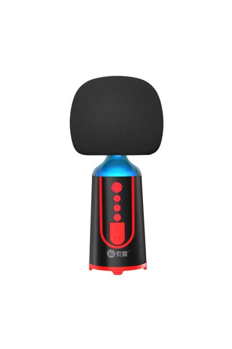 Cep prime Soaiy Mc11 Karaoke Mikrofon Bluetooth Hoparlör Röportaj & Kayıt Özelliği Tiz/bas/ses/yankı Ayarlama