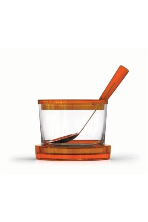 Paşabahçe Zest Glass Kaşıklı Saklama Kabı Turuncu