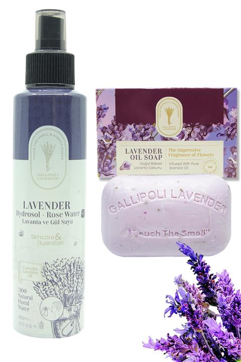 Gallipoli Lavender Leke Giderici Siyah Nokta Temizleyici Lavanta 150 Ml Hidrosol + Lavanta Sabunu Sivilce Akne Giderici