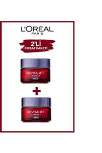 L'Oreal Paris Revitalift Lazer X3 Ailesi Gece Kremi 50 Ml + 50 Ml 2 Adet