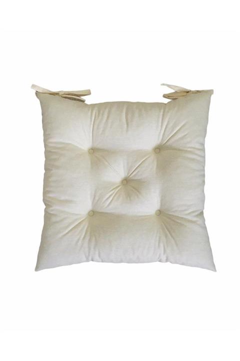 Bykutlay Home Collection Sandalye Minderi Krem Tonu, 50*50 Cm.