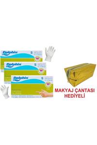 Dolphin Beyaz Lateks Eldiven Pudralı Small Beyaz 3x100lü