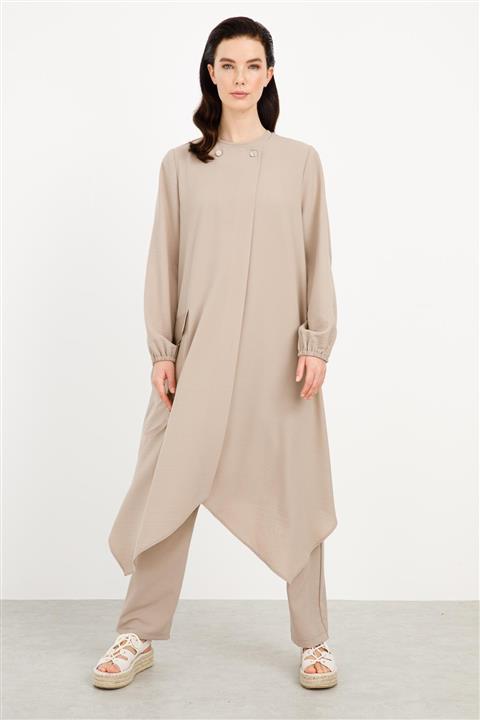 Micca Zamansız Garni Detaylı Rahat Kap Taş