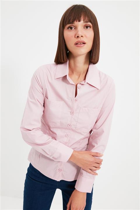 TRENDYOLMİLLA Lila Cepli Gömlek TWOAW22GO0307