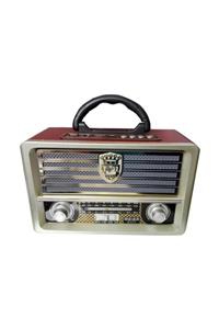 duhan ticaret Meier M-113bt Nostaljik Retro Ahşap Bluetooth Fm Radyo