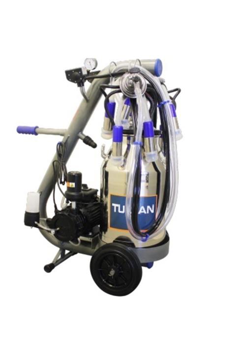 TULSAN Tempo Tip Çift Inek Sağım Yağlı Pompa Paslanmaz Krom Tek Güğüm 40 L Süt Sağım Makinesi