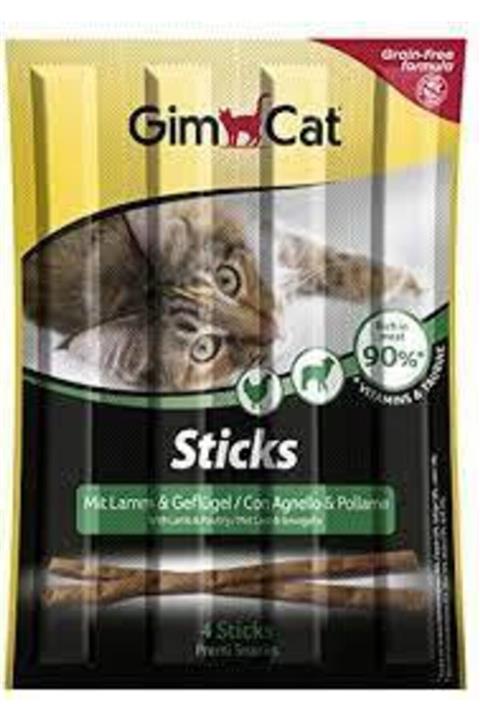 Gimcat Sticks Kuzu Etli Tavuklu Tahılsız Ödül Çubukları 4lü 20 Gr