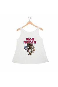 Alfa Tshirt Iron Maiden Kadın Atlet Standart Kesim