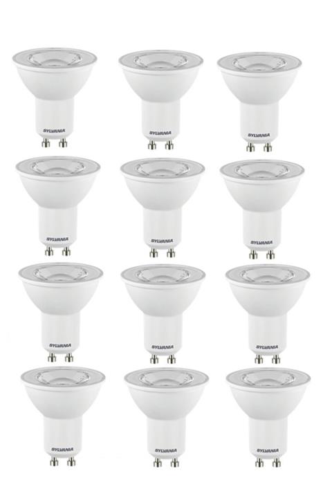 Sylvania 12 Adet Gu10 Led Ampul Çanak Ampul 4.2w Günışığı Sarı Işık 3000 Kelvin