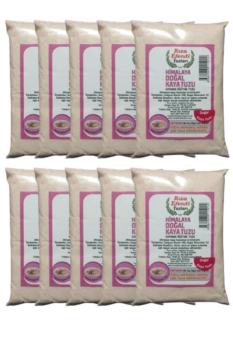 Rıza Efendi Tuzları Himalaya Doğal Kaya Tuzu Pembe Öğütülmüş Ince 10 Kg