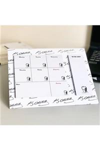 partisüs Beyaz Kemal Atatürk Tasarımlı Haftalık Planner