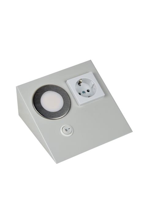 ERVA Tekli Tezgah Altı Beyaz Priz Beyaz Gövde Günışığı