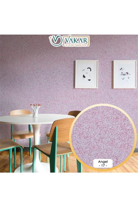 Vakar Kırmızı Canlı İpek Dekoratif Sıva Angel 17