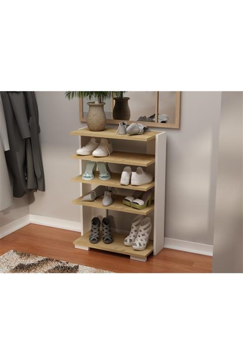 cantek Yonca Ayakkabılık Beyaz-safirmeşe