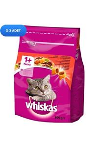 Whiskas Kuru Biftek Ve Havuçlu Kedi Maması 300 gr (3 Adet)