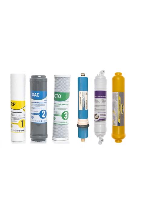 ARSPUREFİLTER Su Arıtma Cihazı Filtre 6 Lı Filtre Set,sed,cto,gac Memb,mineral,tadlandırıcı