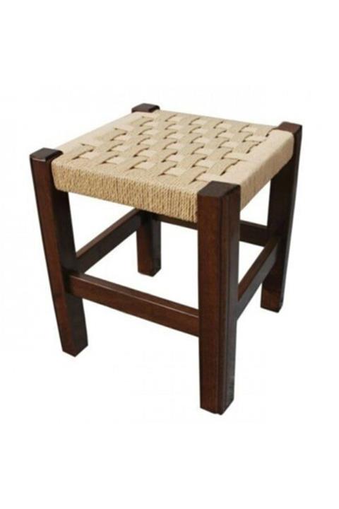 Ceyhanlar Ahşap Tabure Hasır Örgülü 40 Cm