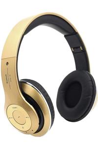 MQM Kulaklık Bluetooth Stereo Headphones Stn-16 Ayarlanabilir Jack 3.5 Mm Altın Sarısı Gold