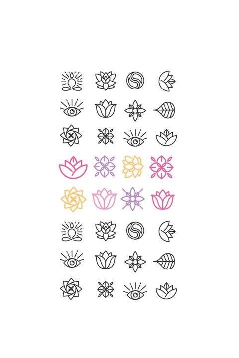 Flash Tattoos® Çiçek Tırnak Dövmesi - Tırnak Tattoo - Nail Art - Tırnak Sticker