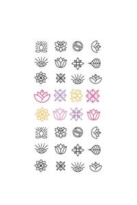 Flash Tattoos® Çiçek Tırnak Dövmesi - Tırnak Tattoo - Nail Art - Tırnak Sticker