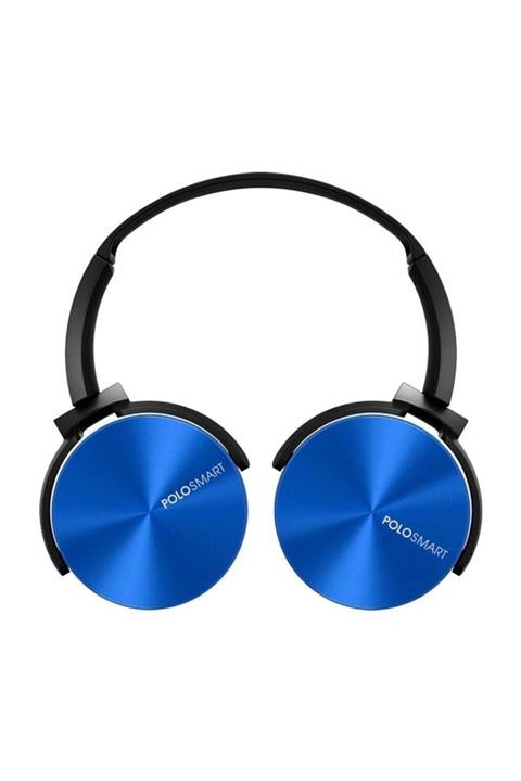 Polosmart Fs09 Kulak Üstü Kablolu Kulaklık Mavi Kablolu