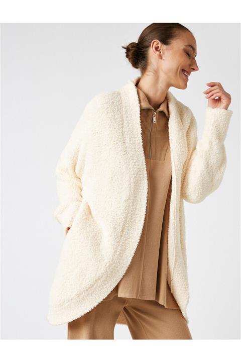 Koton Kadın Beyaz Arzu Sabanci For Oversize Hirka