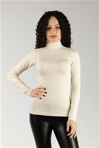 BLACK SWALLOW Kadın Uzun Kol Tam Boğazlı Likralı Penye Body