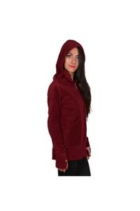 Arberk Kadın Bordo Eldivenli Polar Sweat