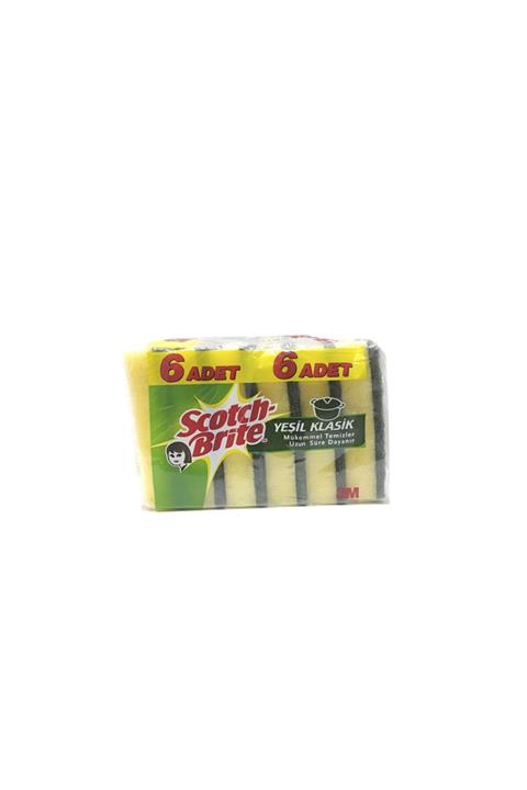 Scotch Brite Yeşil Klasik Sünger 6lı