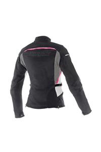 Dainese Kadın Arya Tekstil Montu Blk Drk Glgry Fuch