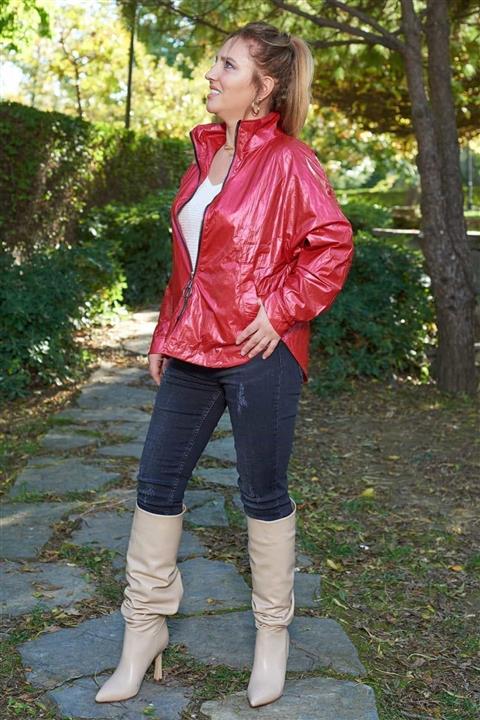 ARZU KAP Kadın Kırmızı Yağmurluk