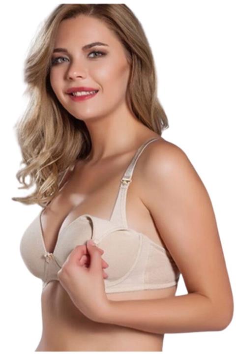 Bestin Kadın Ten Rengi Yumuşak Kaplı Rahat Lohusa Emzirme Sütyeni