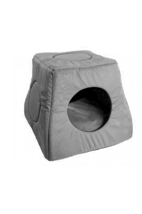 CatHouse Nerotex Üç Fonksiyonlu Gri Kedi Yuvası Yatağı Taytüyü Yıkanabilir 40x40 Cm