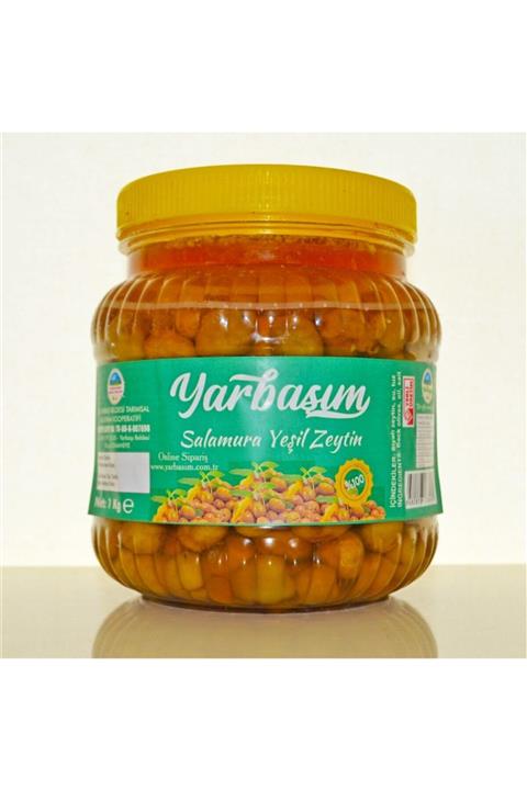 YARBAŞIM Salamura Yeşil Zeytin 1 kg